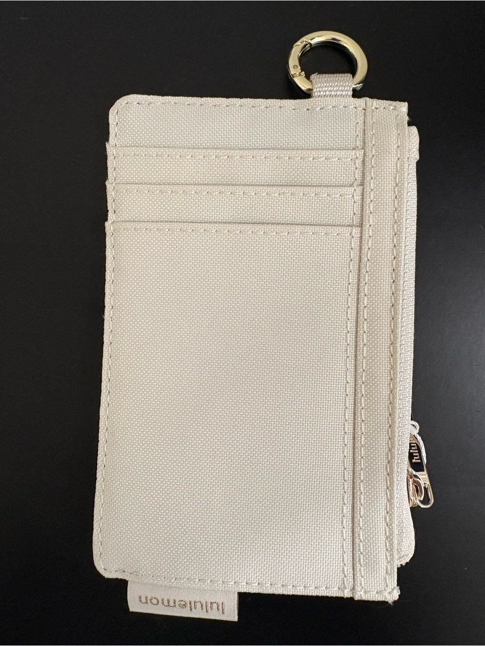 NWT Lululemon Clippable Card Pouch Wallet Light Ivory Cream Gold Hardware NWT OS - Picture 5 of 5